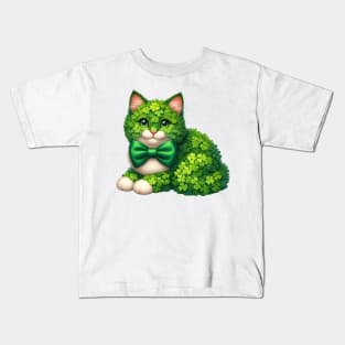 Clover Turkish Van Cat St Patricks Day Kids T-Shirt